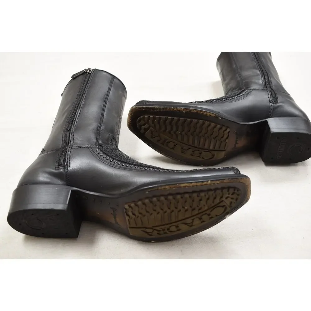 Cuadra Men's Black Stingray Laser Woven Narrow Sq. Toe Boot CU783 US Size 11 EE